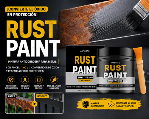 RustPaint Pro™ – Pintura Anticorrosiva para Metal con Pincel (100 g)