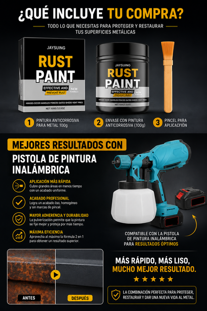 RustPaint Pro™ – Pintura Anticorrosiva para Metal con Pincel (100 g)