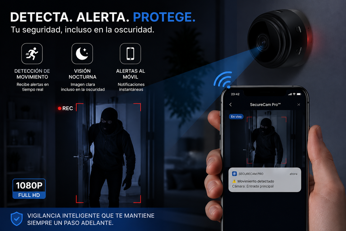 Mini Cámara Espia 1080p HD - SecureCam Pro™