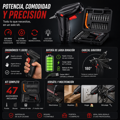 Kit Destornillador Eléctrico - RepairPro™
